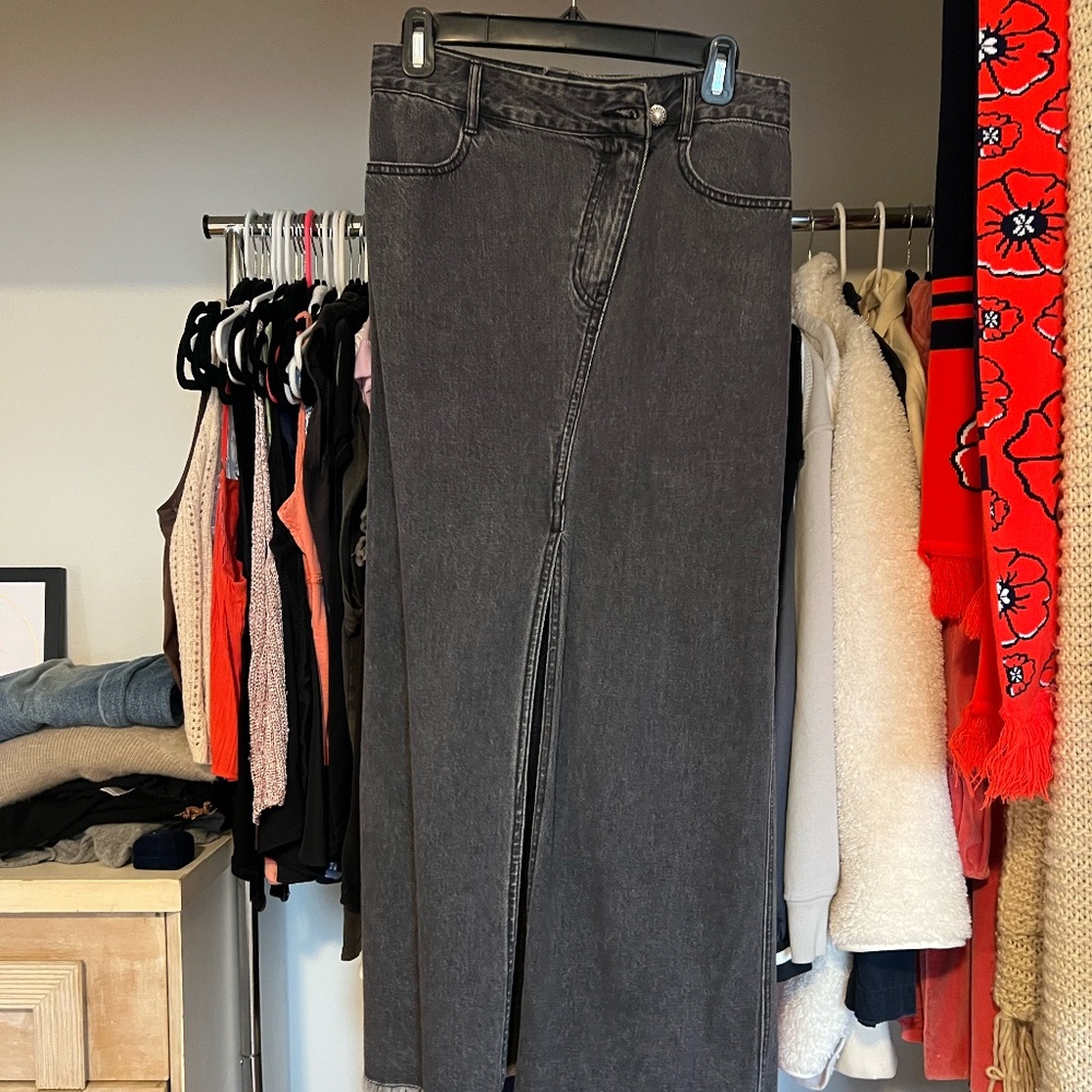 long jean skirt